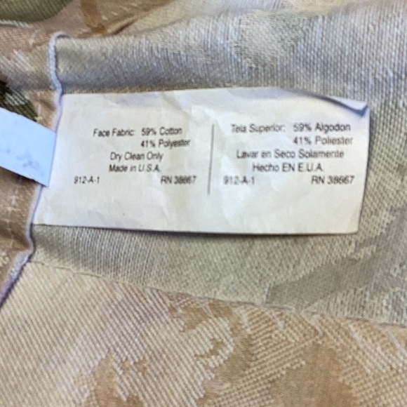 FINAL SALE PRICE 2 Pc Rod Pocket Drapery Panels + Tie Backs - Picture 4 of 5